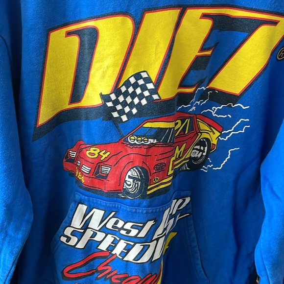 Men’s Super Rare Diet Starts Monday Hoodie Chicago 84 Speedway Used SZ SM HEAVY - Picture 2 of 10